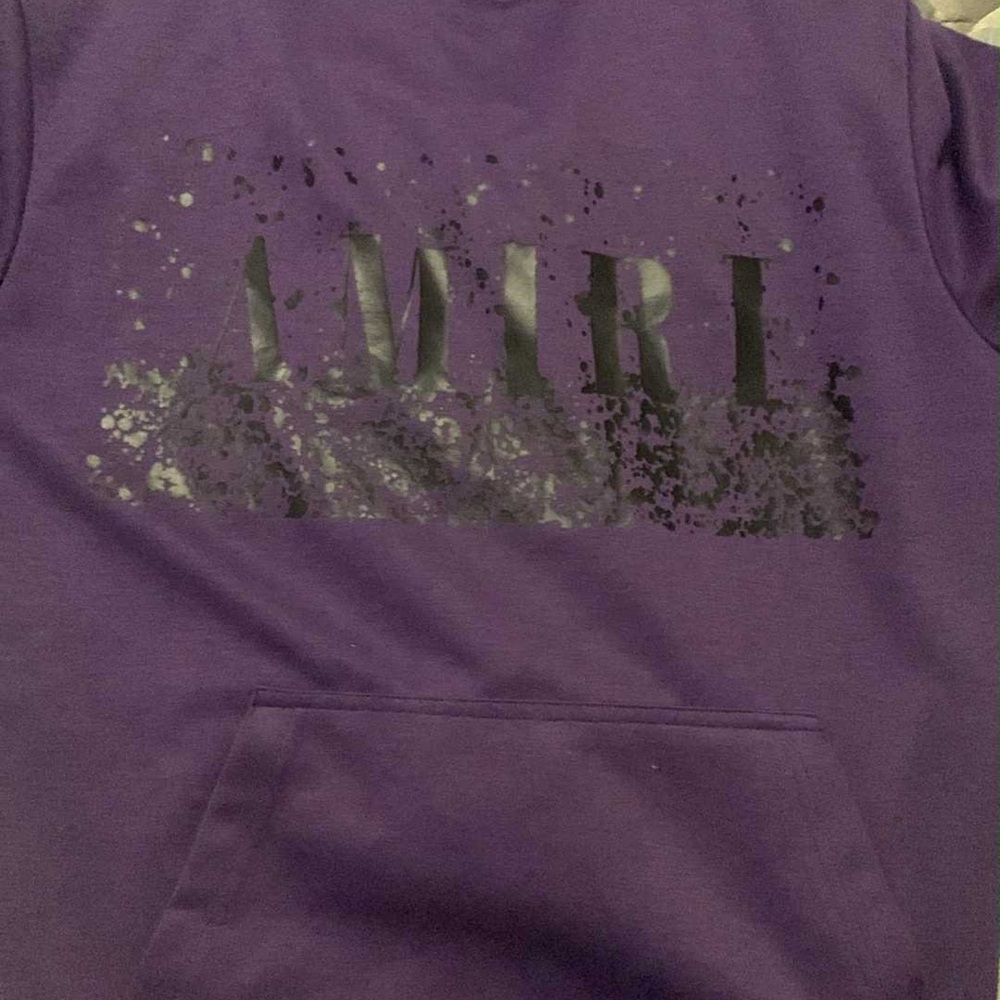 AMIRI  Purple Splatter Hoodie
